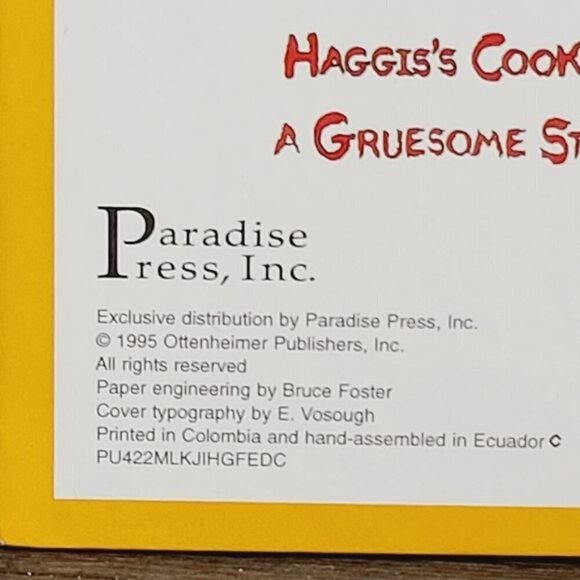 Vintage 1995 A Monster Pop-up Book Haggi's Cookies Halloween Theme - Picture 7 of 8